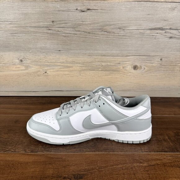 Nike Dunk Low Mens Size 10 White Light Smoke Grey HF5441 105 - Picture 8 of 10